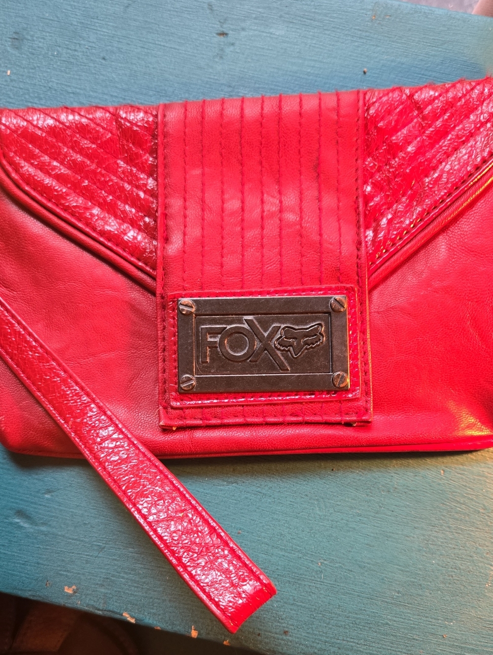 Fox Red Leather Wristlet!